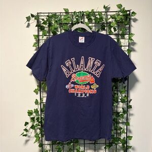 Jerzees Navy Atlanta Braves World Champions 1995 Tee